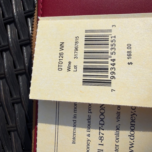 Dooney & Bourke City Flynn Large Zip Around Wristlet - Wine (Red) - Picture 4 of 6